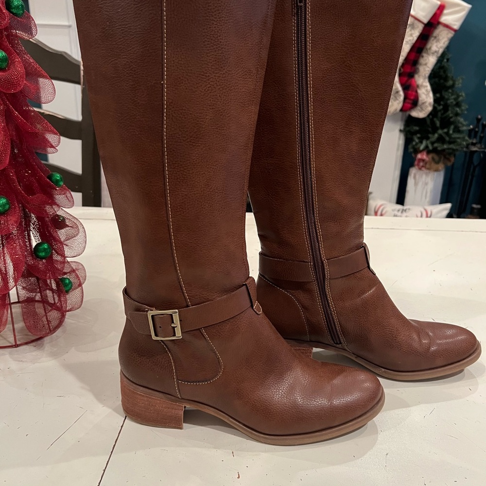 Kork’s Cognac Leather Boots - Brand New